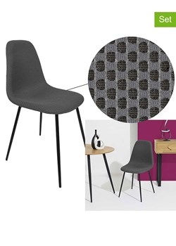 Rétro Chic Krzesła (4 szt.) "Atome" w kolorze szarym - 44 x 86 x 54 cm ze sklepu Limango Polska w kategorii Meble - zdjęcie 188791970