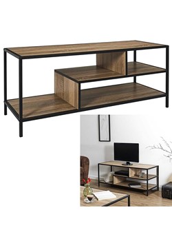 Rétro Chic Szafka RTV "Edison" w kolorze czarno-jasnobrązowym - 110 x 45 x 40 cm ze sklepu Limango Polska w kategorii Meble - zdjęcie 188792054