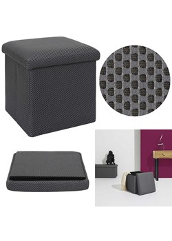 Rétro Chic Hocker "Atome" w kolorze szarym ze schowkiem - 38 x 38 x 38 cm ze sklepu Limango Polska w kategorii Pufy i siedziska - zdjęcie 188792151