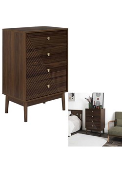 THE HOME DECO FACTORY Komoda "Tiffany" w kolorze brązowym - 60 x 90 x 40 cm ze sklepu Limango Polska w kategorii Meble - zdjęcie 188792251