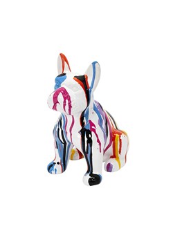 Rétro Chic Figurka dekoracyjna "Bulldog" w kolorze białym ze wzorem - wys. 20 cm ze sklepu Limango Polska w kategorii Dekoracje - zdjęcie 188792352