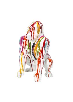 Rétro Chic Figurka dekoracyjna "Gorilla" w kolorze białym ze wzorem - wys. 46 cm ze sklepu Limango Polska w kategorii Dekoracje - zdjęcie 188792401