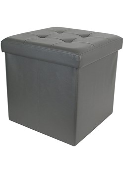 Rétro Chic Hocker w kolorze szarym ze schowkiem - 38 x 38 x 38 cm ze sklepu Limango Polska w kategorii Pufy i siedziska - zdjęcie 188792483