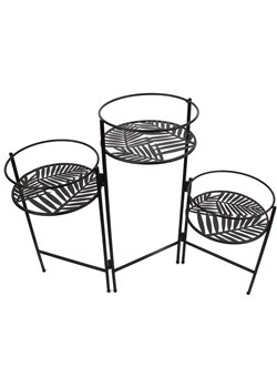 Ethnical Life Stojak w kolorze czarnym na rośliny - 66,5 x 50 x 21 cm ze sklepu Limango Polska w kategorii Doniczki i osłonki - zdjęcie 188792493