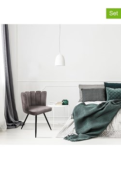 Rétro Chic Fotele (2 szt.) "Ariel" w kolorze szarym - 52,5 x 79,7 x 50,5 cm ze sklepu Limango Polska w kategorii Pufy i siedziska - zdjęcie 188792604