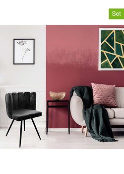 Rétro Chic Fotele (2 szt.) "Ariel" w kolorze czarnym - 52,5 x 79,7 x 50,5 cm ze sklepu Limango Polska w kategorii Pufy i siedziska - zdjęcie 188792611