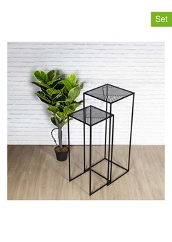 Rétro Chic Stoliki (2 szt.) "Riga" w kolorze czarnym ze sklepu Limango Polska w kategorii Stoliki kawowe - zdjęcie 188792632