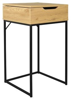 THE HOME DECO FACTORY Stolik "Abbott" w kolorze czarno-brązowym - 45 x 77 x 45 cm ze sklepu Limango Polska w kategorii Stoliki kawowe - zdjęcie 188792763