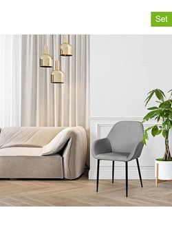 Rétro Chic Krzesła (2 szt.) "Giulia" w kolorze szarym - 59 x 84 x 44,5 cm ze sklepu Limango Polska w kategorii Meble - zdjęcie 188792841