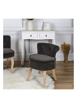 Rétro Chic Hocker "Eleonor" w kolorze antracytowym - 49 x 58 x 47 cm ze sklepu Limango Polska w kategorii Pufy i siedziska - zdjęcie 188792934
