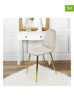 HYGGE Krzesła (4 szt.) w kolorze jasnoróżowym - 44 x 86 x 50 cm ze sklepu Limango Polska w kategorii Meble - zdjęcie 188793034