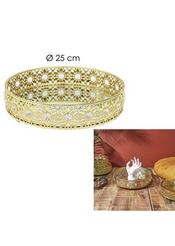 Make a Wish Taca dekoracyjna w kolorze złotym - Ø 25 cm ze sklepu Limango Polska w kategorii Misy i tace dekoracyjne - zdjęcie 188793102