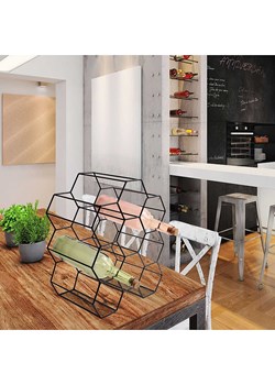 COOK CONCEPT Regał w kolorze czarnym na wino - 29,5 x 36 x 20 cm ze sklepu Limango Polska w kategorii Naczynia - zdjęcie 188793160