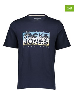 Jack &amp; Jones Koszulki (2 szt.) w kolorze granatowo-białym ze sklepu Limango Polska w kategorii T-shirty męskie - zdjęcie 188794782