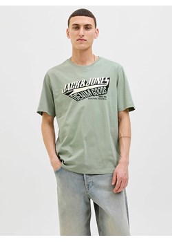 Jack &amp; Jones Koszulka "Jjelogo" w kolorze zielonym ze sklepu Limango Polska w kategorii T-shirty męskie - zdjęcie 188795520
