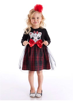 Denokids Sukienka "Red Ribbon" w kolorze czerwono-czarnym ze sklepu Limango Polska w kategorii Sukienki dziewczęce - zdjęcie 188797534