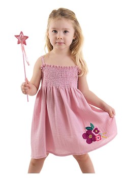 Denokids Sukienka "Flowers Muslin" w kolorze jasnoróżowym ze sklepu Limango Polska w kategorii Sukienki dziewczęce - zdjęcie 188799143