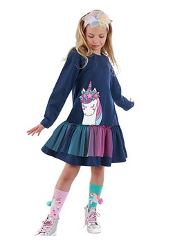 Denokids Sukienka w kolorze granatowym ze sklepu Limango Polska w kategorii Sukienki dziewczęce - zdjęcie 188799633