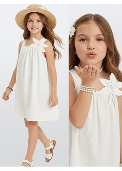 Denokids Sukienka w kolorze białym ze sklepu Limango Polska w kategorii Sukienki dziewczęce - zdjęcie 188800072