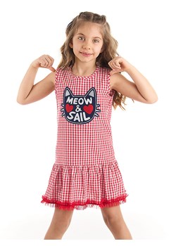 Denokids Sukienka "Meow&amp;Sali" w kolorze czerwonym ze sklepu Limango Polska w kategorii Sukienki dziewczęce - zdjęcie 188800673