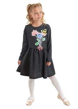 Denokids Sukienka "Flower Bouquet" w kolorze antracytowym ze sklepu Limango Polska w kategorii Sukienki dziewczęce - zdjęcie 188800761