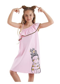 Denokids Sukienka "Romantic Cat" w kolorze jasnoróżowym ze sklepu Limango Polska w kategorii Sukienki dziewczęce - zdjęcie 188801454