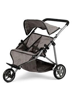 MAMAMEMO Wózek podwójny w kolorze szarym dla lalek - 3+ ze sklepu Limango Polska w kategorii Zabawki - zdjęcie 188802394