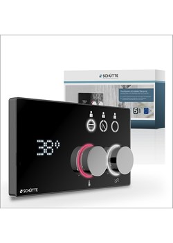 Schütte Cyfrowy system prysznicowy "Aquadot" w kolorze czarno-srebrnym ze sklepu Limango Polska w kategorii Akcesoria łazienkowe - zdjęcie 188802962