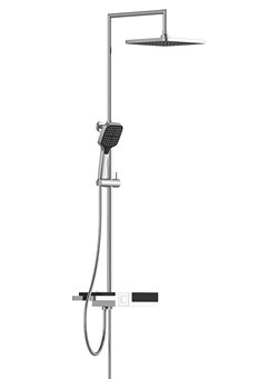 Schütte Zestaw prysznicowy "Blueperl" w kolorze srebrno-czarnym ze sklepu Limango Polska w kategorii Akcesoria łazienkowe - zdjęcie 188802982