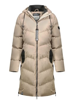 Geographical Norway Płaszcz zimowy "Bonus" w kolorze beżowym ze sklepu Limango Polska w kategorii Kurtki damskie - zdjęcie 188805253