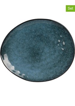 THE HOME DECO FACTORY Talerze obiadowe (12 szt.) w kolorze niebieskim - 27,5 x 23 cm ze sklepu Limango Polska w kategorii Naczynia - zdjęcie 188806754