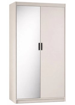 Kaszmirowa szafa dwudrzwiowa z lustrem - Parioni 5X ze sklepu Edinos.pl w kategorii Szafy - zdjęcie 188807133