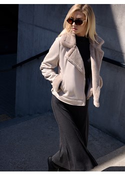 Mohito - Kurtka z futerkiem - beżowy ze sklepu Mohito w kategorii Kurtki damskie - zdjęcie 188807541