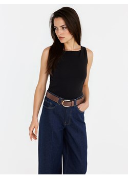 Mohito - Dopasowany czarny top - czarny ze sklepu Mohito w kategorii Bluzki damskie - zdjęcie 188807564