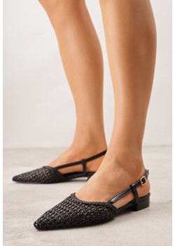 Czarne Sandały Ozdobione Plecionką Melorah ze sklepu born2be.pl w kategorii Sandały damskie - zdjęcie 188807861