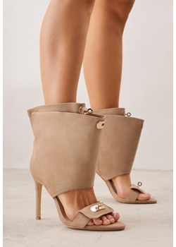 Brązowe Sandały Typu Botki z Metalicznymi Klamrami Zaehlyss ze sklepu renee.pl w kategorii Sandały damskie - zdjęcie 188810262