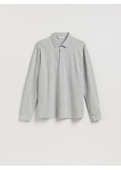 Reserved - Koszulka polo z długim rękawem - jasnoszary ze sklepu Reserved w kategorii T-shirty męskie - zdjęcie 188811404