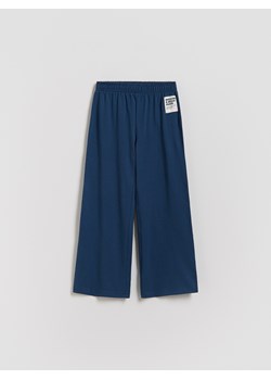 Reserved - Dresowe spodnie wide leg - granatowy ze sklepu Reserved w kategorii Spodnie dziewczęce - zdjęcie 188811522