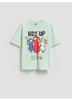 Reserved - T-shirt Goose Goose Duck - jasnozielony ze sklepu Reserved w kategorii T-shirty chłopięce - zdjęcie 188811580