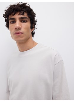 Reserved - T-shirt boxy - jasnoszary ze sklepu Reserved w kategorii T-shirty męskie - zdjęcie 188811652