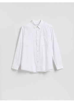 Reserved - Koszula regular z lnem - biały ze sklepu Reserved w kategorii Koszule męskie - zdjęcie 188811763