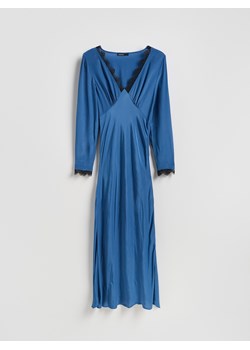 Reserved - Sukienka maxi z koronką - granatowy ze sklepu Reserved w kategorii Sukienki - zdjęcie 188811893