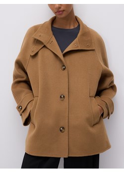 Reserved - Płaszcz handmade z wełną - beżowy ze sklepu Reserved w kategorii Płaszcze damskie - zdjęcie 188812082