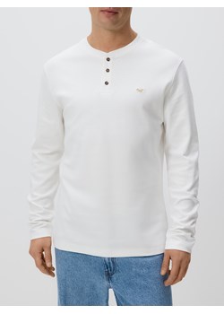 Reserved - Longsleeve slim fit - złamana biel ze sklepu Reserved w kategorii T-shirty męskie - zdjęcie 188812124