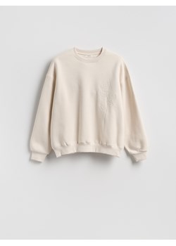 Reserved - Bluza z haftem - beżowy ze sklepu Reserved w kategorii Bluzy damskie - zdjęcie 188812350