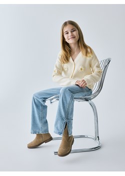 Reserved - Kardigan z dodatkiem wiskozy - złamana biel ze sklepu Reserved w kategorii Swetry dziewczęce - zdjęcie 188812423