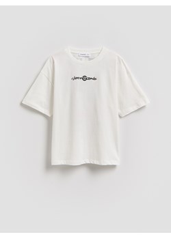 Reserved - T-shirt z nadrukiem - złamana biel ze sklepu Reserved w kategorii T-shirty chłopięce - zdjęcie 188812570