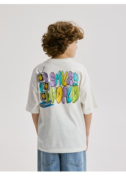 Reserved - T-shirt SmileyWorld® - złamana biel ze sklepu Reserved w kategorii T-shirty chłopięce - zdjęcie 188812682