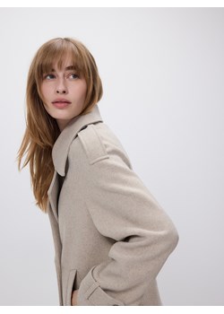 Reserved - Kurtka z dodatkiem wełny - beżowy ze sklepu Reserved w kategorii Kurtki damskie - zdjęcie 188812721