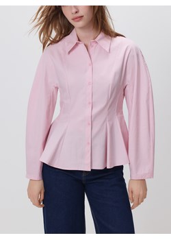 Reserved - Koszula z baskinką - pastelowy róż ze sklepu Reserved w kategorii Bluzki damskie - zdjęcie 188812733